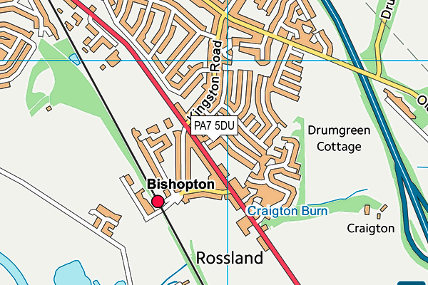 PA7 5DU map - OS VectorMap District (Ordnance Survey)