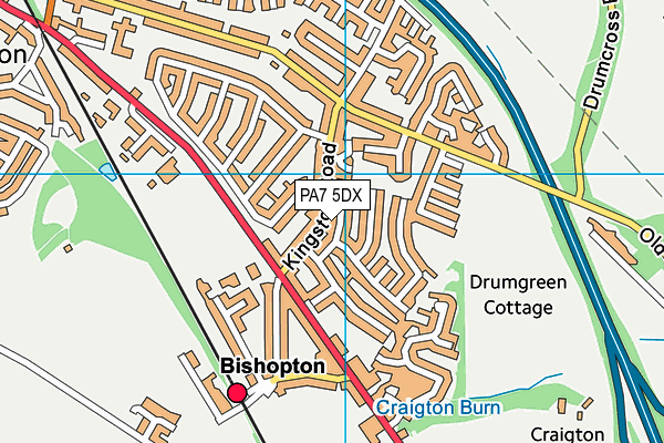PA7 5DX map - OS VectorMap District (Ordnance Survey)