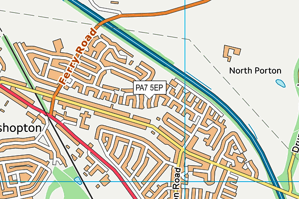 PA7 5EP map - OS VectorMap District (Ordnance Survey)