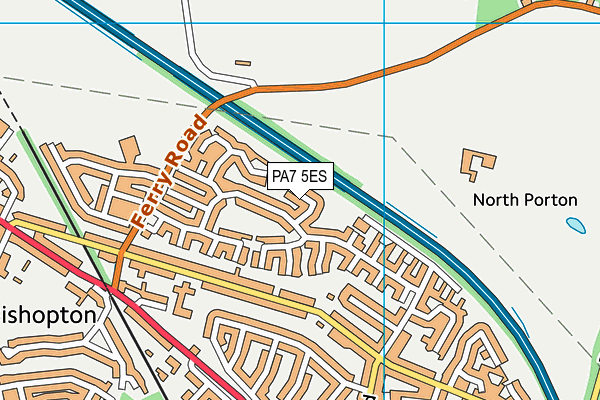 PA7 5ES map - OS VectorMap District (Ordnance Survey)