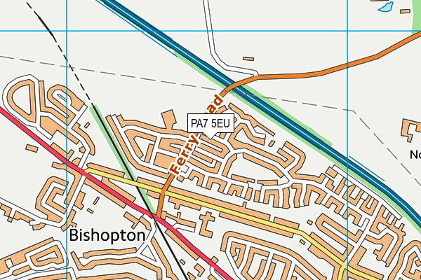 PA7 5EU map - OS VectorMap District (Ordnance Survey)