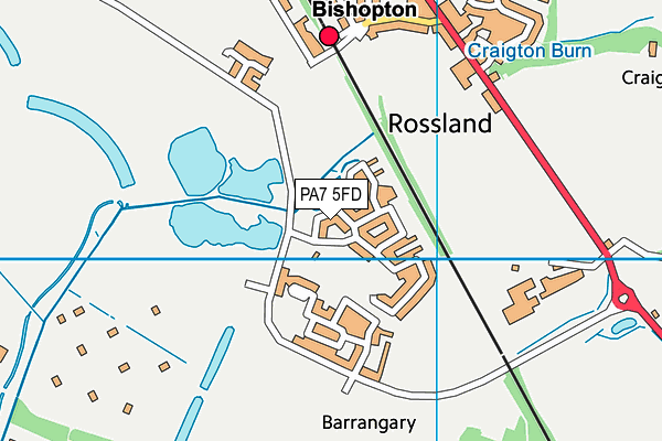 PA7 5FD map - OS VectorMap District (Ordnance Survey)