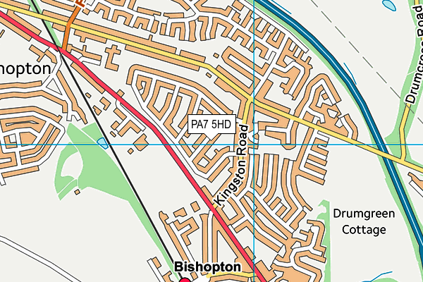 PA7 5HD map - OS VectorMap District (Ordnance Survey)
