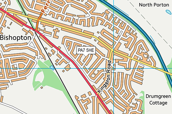 PA7 5HE map - OS VectorMap District (Ordnance Survey)
