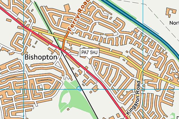 PA7 5HJ map - OS VectorMap District (Ordnance Survey)