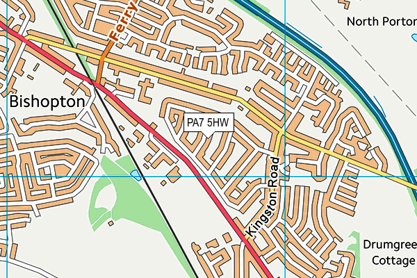 PA7 5HW map - OS VectorMap District (Ordnance Survey)