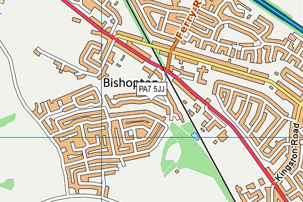 PA7 5JJ map - OS VectorMap District (Ordnance Survey)