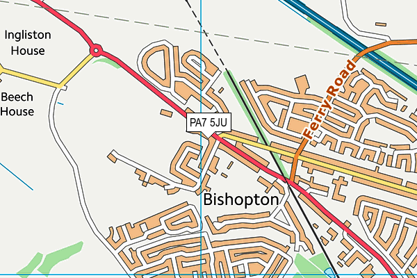 PA7 5JU map - OS VectorMap District (Ordnance Survey)