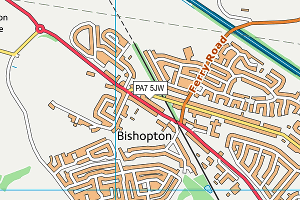 PA7 5JW map - OS VectorMap District (Ordnance Survey)