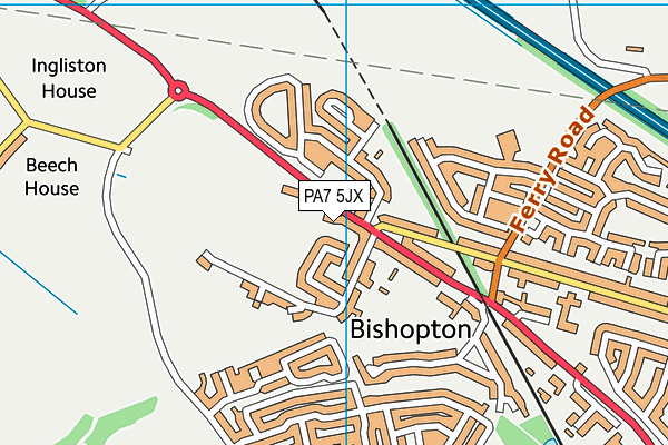 PA7 5JX map - OS VectorMap District (Ordnance Survey)