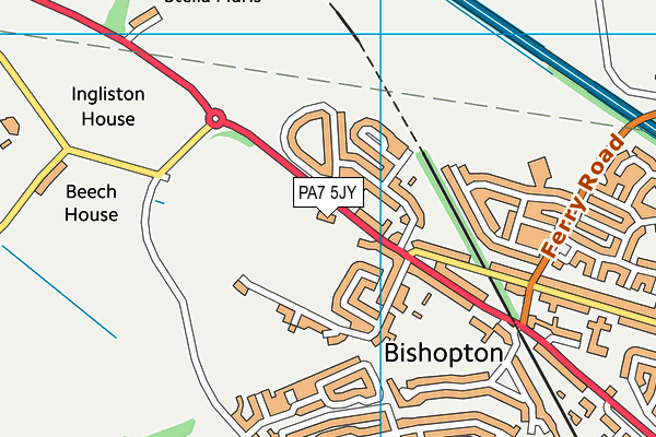 PA7 5JY map - OS VectorMap District (Ordnance Survey)