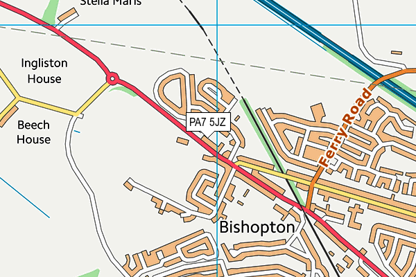 PA7 5JZ map - OS VectorMap District (Ordnance Survey)