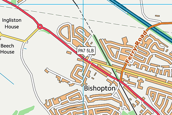 PA7 5LB map - OS VectorMap District (Ordnance Survey)