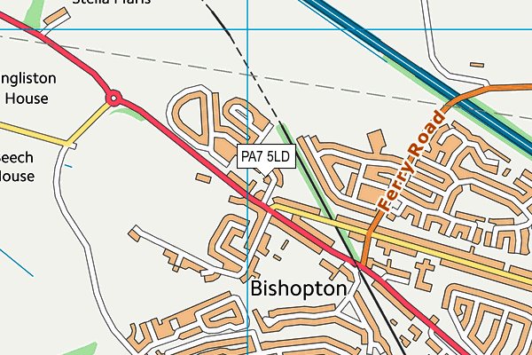 PA7 5LD map - OS VectorMap District (Ordnance Survey)