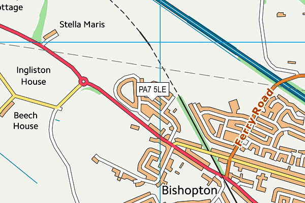 PA7 5LE map - OS VectorMap District (Ordnance Survey)