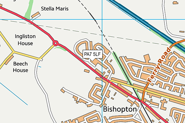 PA7 5LF map - OS VectorMap District (Ordnance Survey)