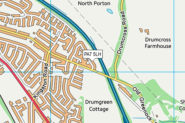 PA7 5LH map - OS VectorMap District (Ordnance Survey)