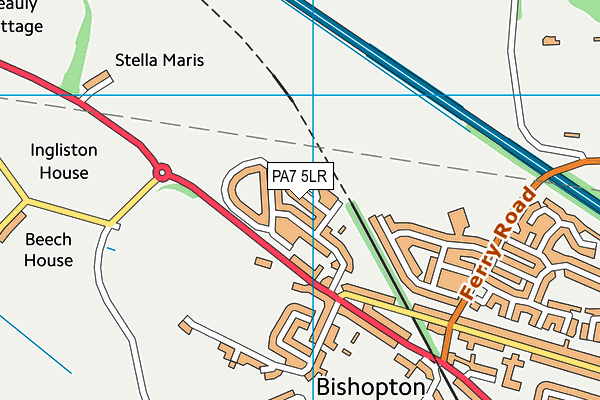PA7 5LR map - OS VectorMap District (Ordnance Survey)