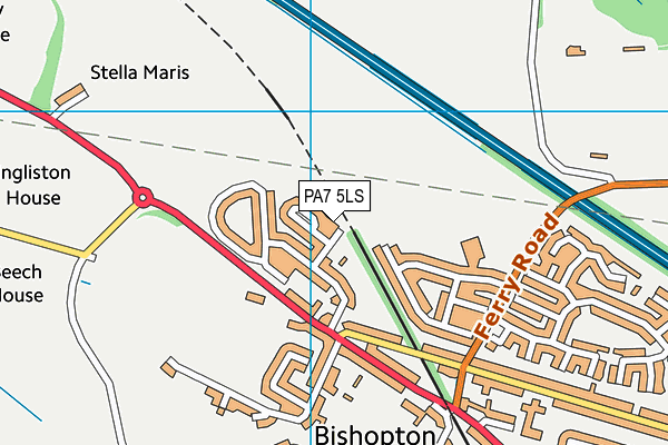 PA7 5LS map - OS VectorMap District (Ordnance Survey)