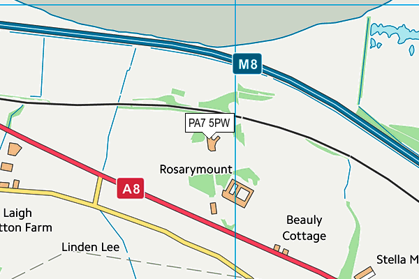 PA7 5PW map - OS VectorMap District (Ordnance Survey)