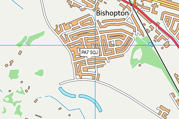 PA7 5QJ map - OS VectorMap District (Ordnance Survey)