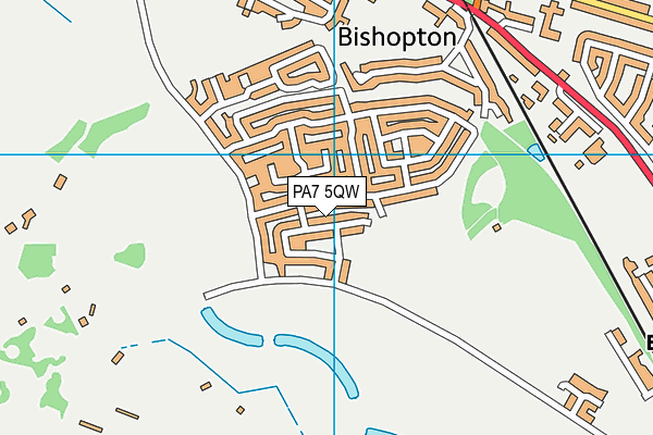 PA7 5QW map - OS VectorMap District (Ordnance Survey)