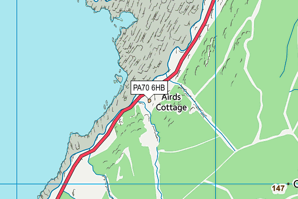PA70 6HB map - OS VectorMap District (Ordnance Survey)