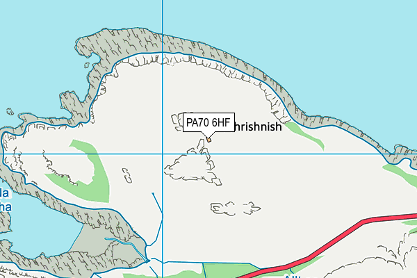 PA70 6HF map - OS VectorMap District (Ordnance Survey)