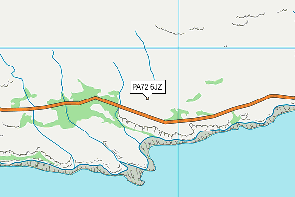 PA72 6JZ map - OS VectorMap District (Ordnance Survey)
