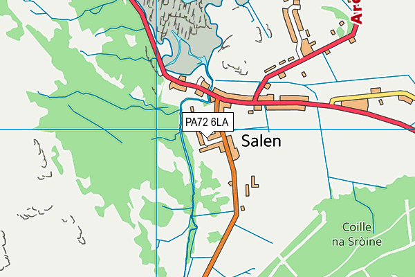 PA72 6LA map - OS VectorMap District (Ordnance Survey)