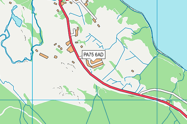 PA75 6AD map - OS VectorMap District (Ordnance Survey)