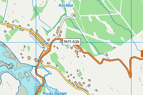 PA75 6QN map - OS VectorMap District (Ordnance Survey)