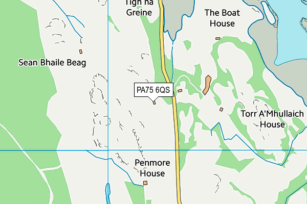 PA75 6QS map - OS VectorMap District (Ordnance Survey)