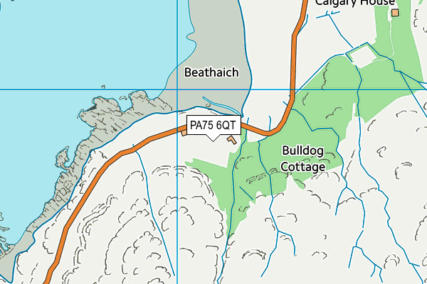 PA75 6QT map - OS VectorMap District (Ordnance Survey)