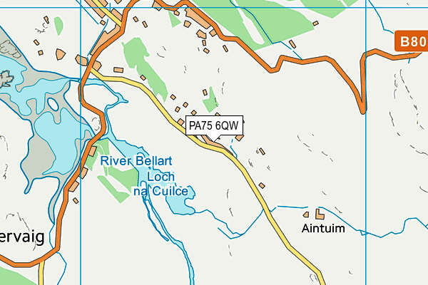 PA75 6QW map - OS VectorMap District (Ordnance Survey)