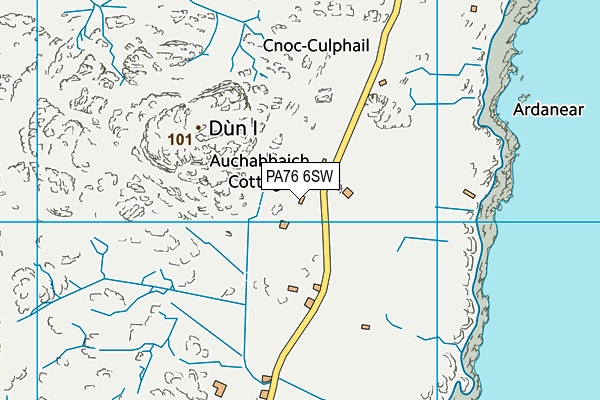 PA76 6SW map - OS VectorMap District (Ordnance Survey)
