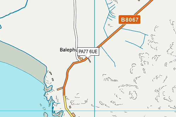 PA77 6UE map - OS VectorMap District (Ordnance Survey)