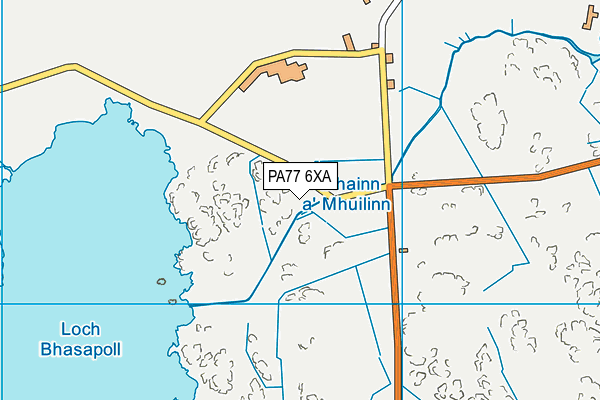 PA77 6XA map - OS VectorMap District (Ordnance Survey)