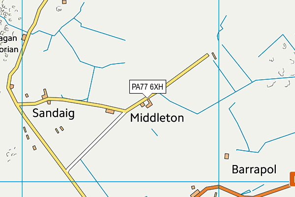 PA77 6XH map - OS VectorMap District (Ordnance Survey)