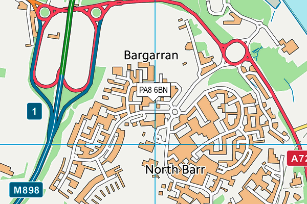 PA8 6BN map - OS VectorMap District (Ordnance Survey)