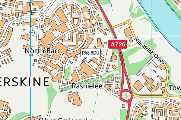 PA8 6DU map - OS VectorMap District (Ordnance Survey)