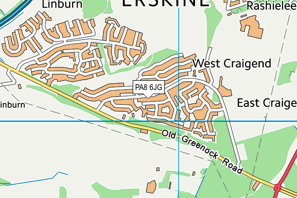 PA8 6JG map - OS VectorMap District (Ordnance Survey)