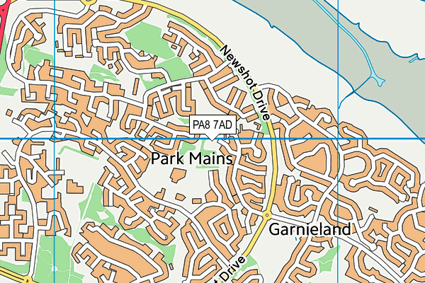 PA8 7AD map - OS VectorMap District (Ordnance Survey)