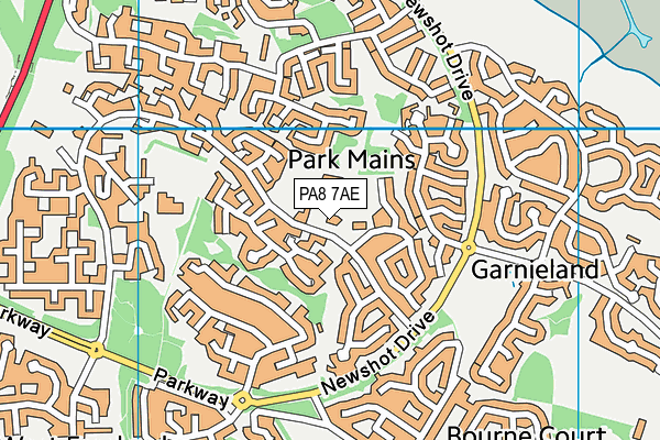 PA8 7AE map - OS VectorMap District (Ordnance Survey)