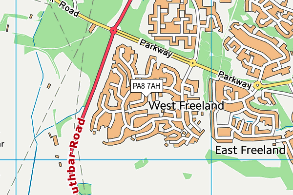 PA8 7AH map - OS VectorMap District (Ordnance Survey)