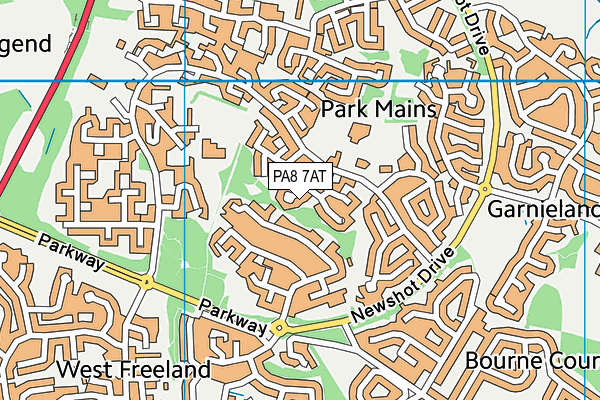 PA8 7AT map - OS VectorMap District (Ordnance Survey)