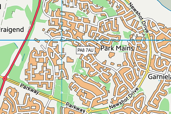 PA8 7AU map - OS VectorMap District (Ordnance Survey)