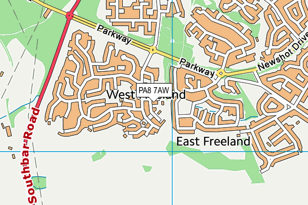 PA8 7AW map - OS VectorMap District (Ordnance Survey)