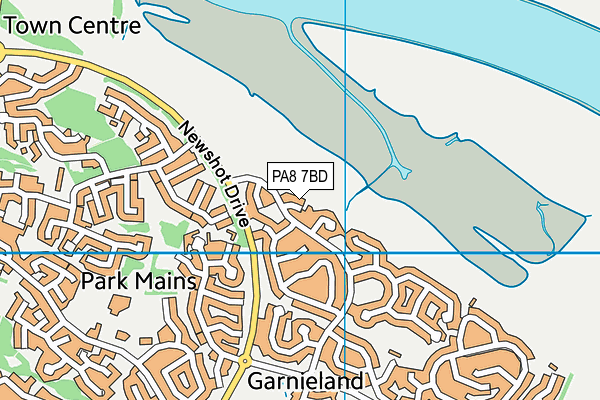 PA8 7BD map - OS VectorMap District (Ordnance Survey)