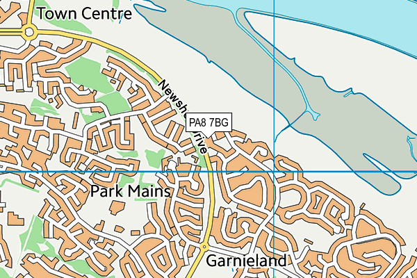 PA8 7BG map - OS VectorMap District (Ordnance Survey)